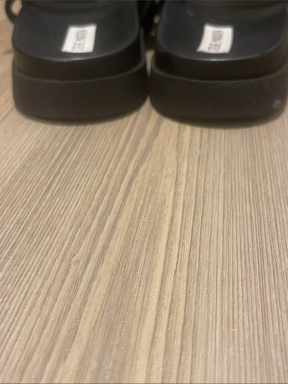 These are Steve Madden Mayven Sandals in black leather featuring a molded . - Picture 5 of 7